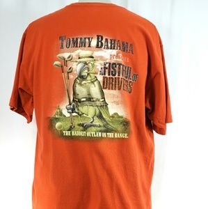Tommy Bahama Fistful Drivers Orange XL Tshirt